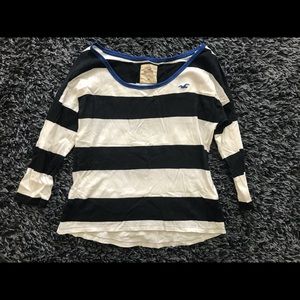 Hollister Striped Half sleeve Top
